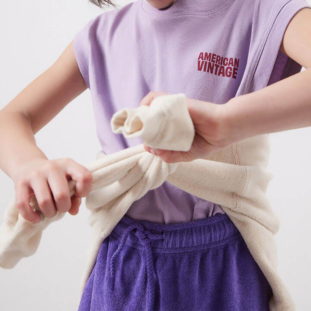 Fuxow Kid's Shorts in Purple by American Vintage