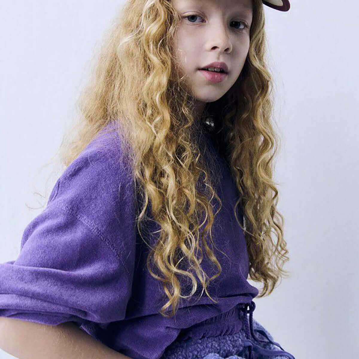 Fuxow Kid's Sweatshirt in Purple by American Vintage
