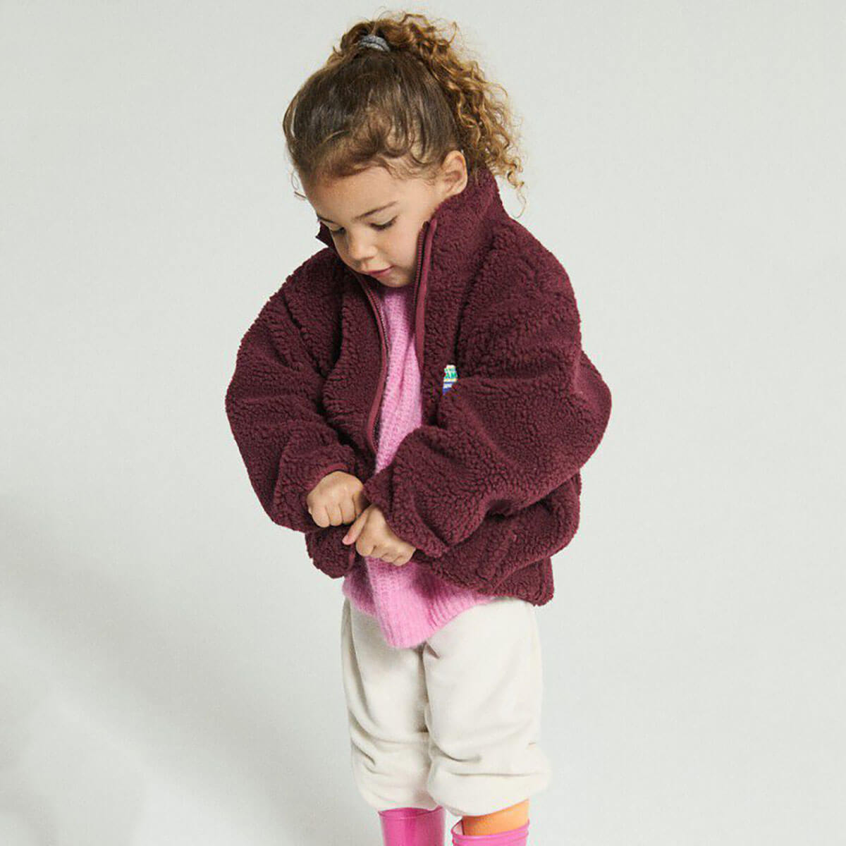 Hoktown Kid's Jacket in Burgundy Melange by American Vintage