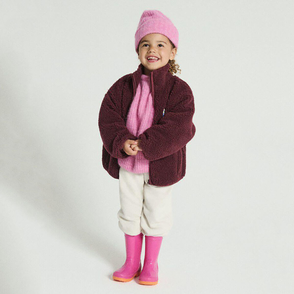 Hoktown Kid's Jacket in Burgundy Melange by American Vintage