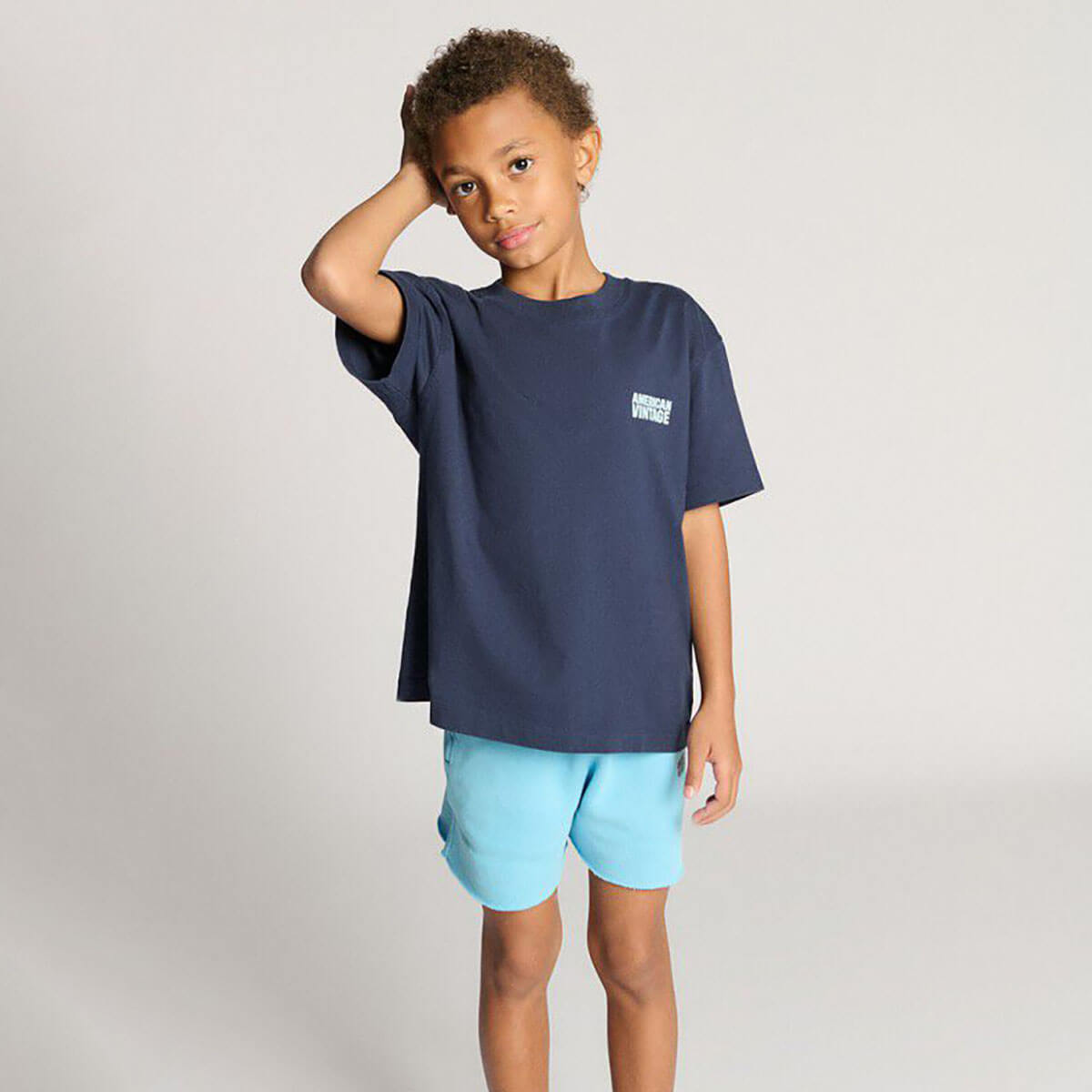 Gixy Kid's T-Shirt in Navy by American Vintage
