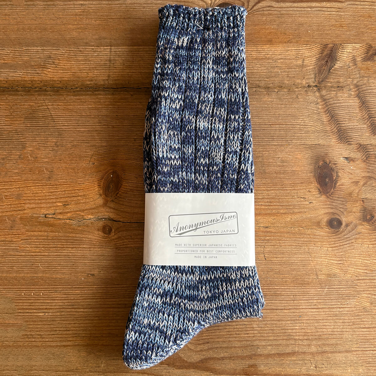 5 Colour Mix Crew Adult Socks in Navy by Anonymous Ism