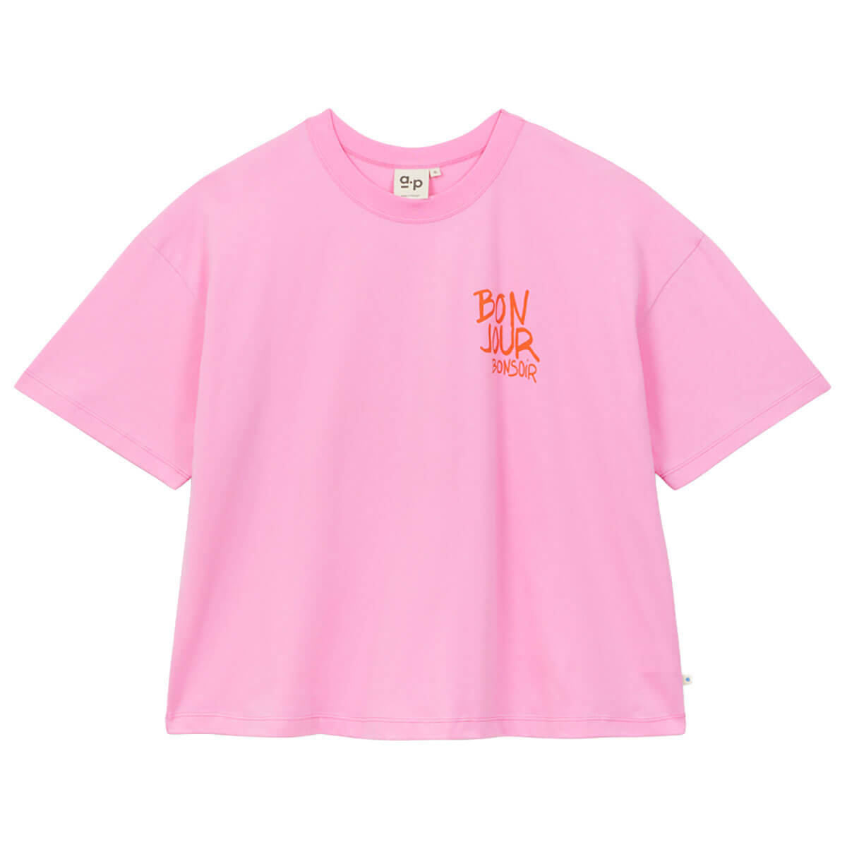 Bonjour Bonsoir T-Shirt in Bubblegum by A.P Womenswear