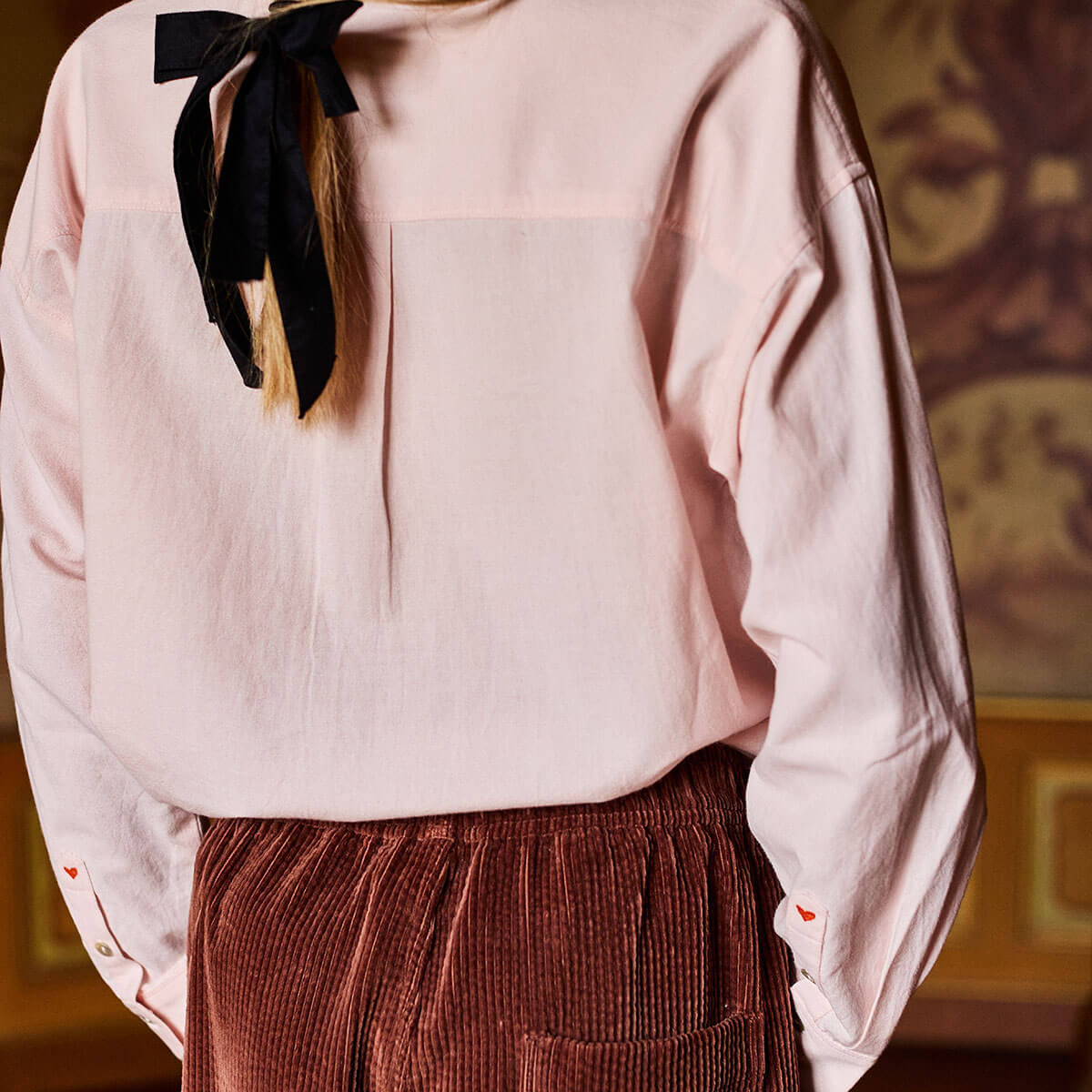 Plain Voile Shirt in Powder by A.P Womenswear