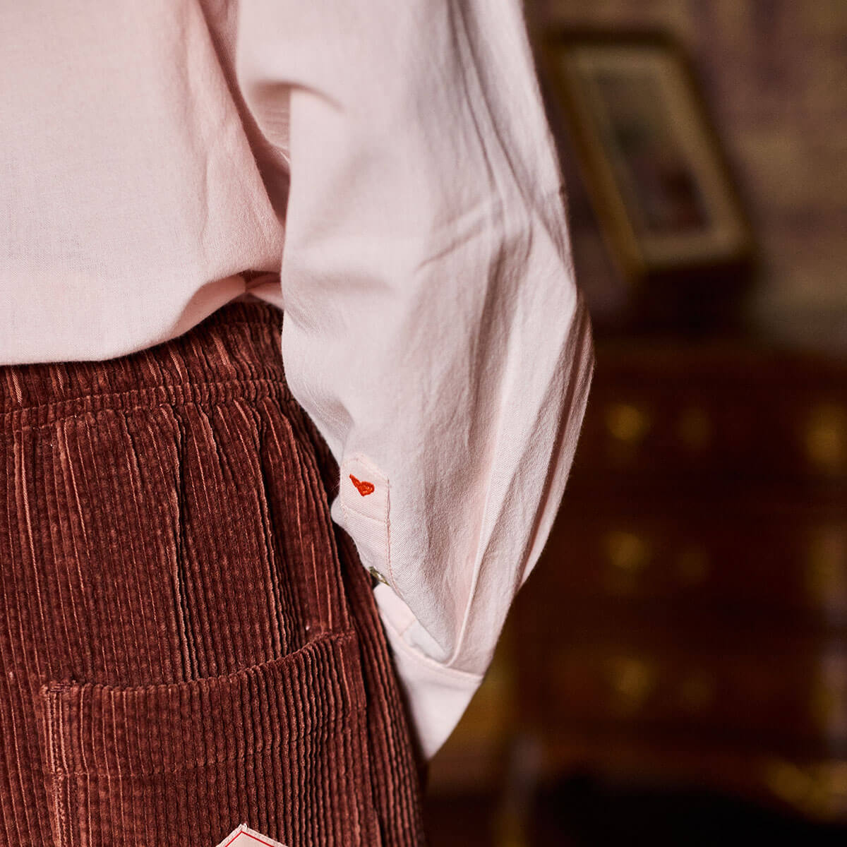 Plain Voile Shirt in Powder by A.P Womenswear