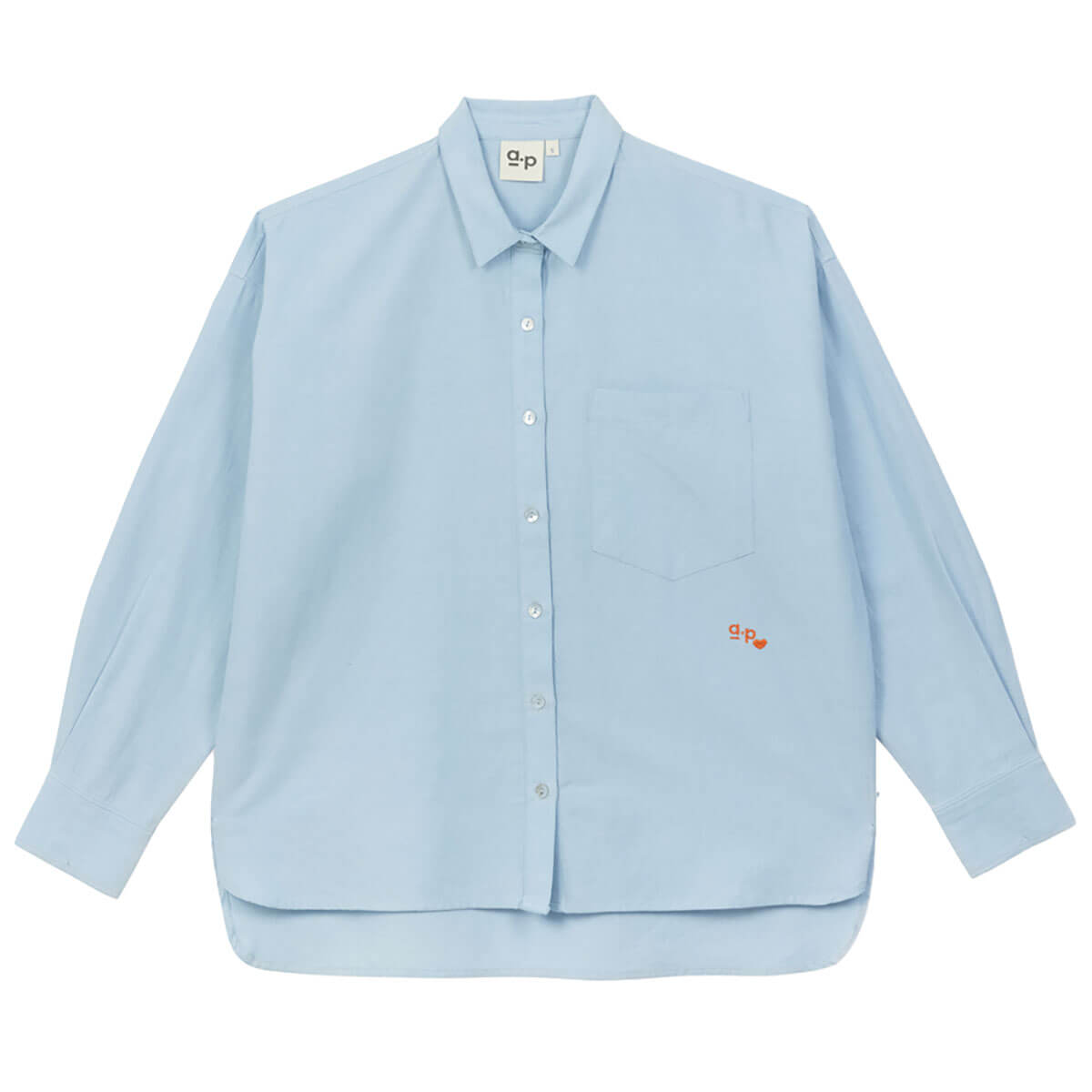 Plain Voile Shirt in Sky by A.P Womenswear