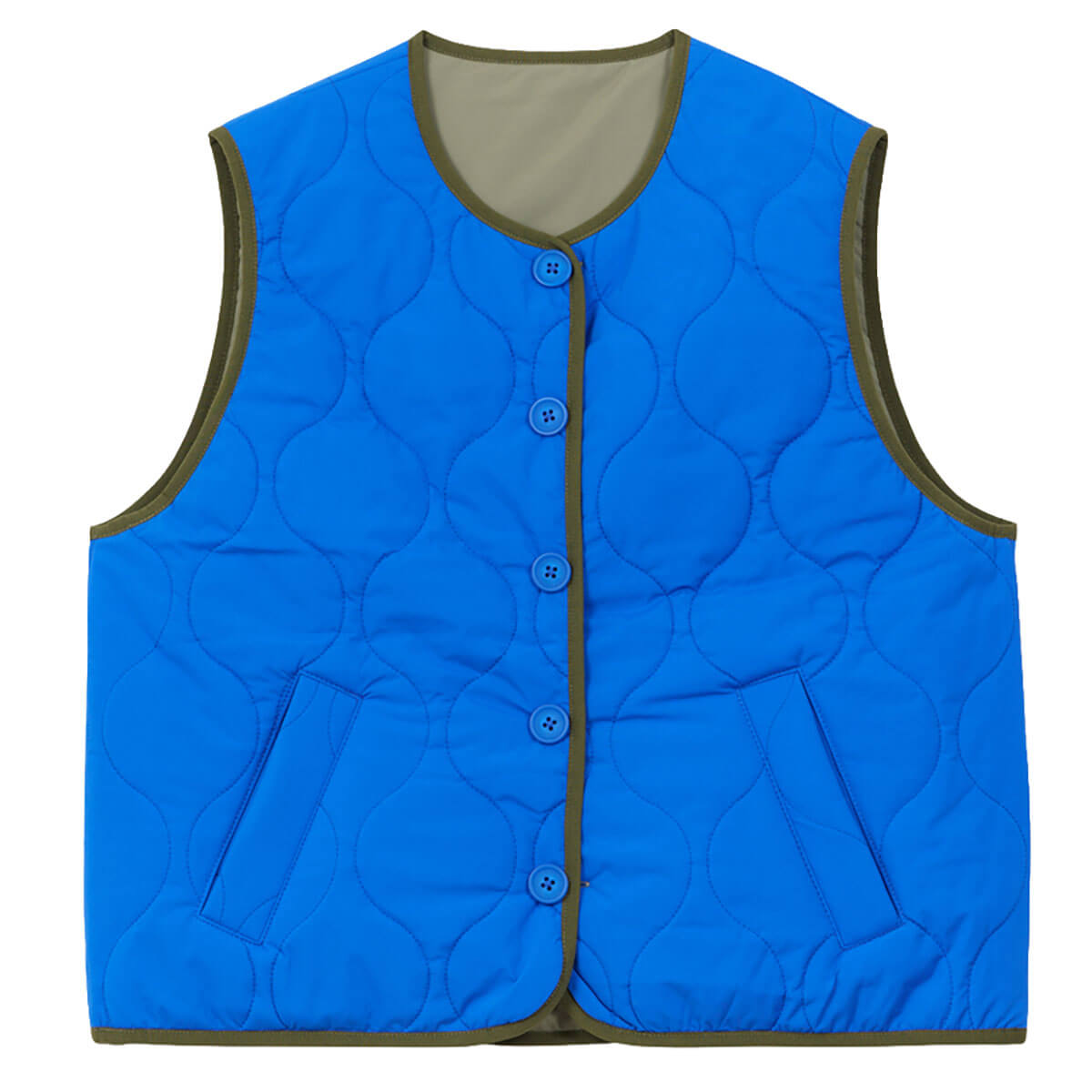 Reversible Gilet in Khaki by A.P Womenswear