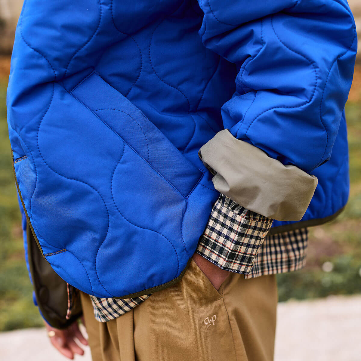 Reversible Jacket in Khaki by A.P Womenswear