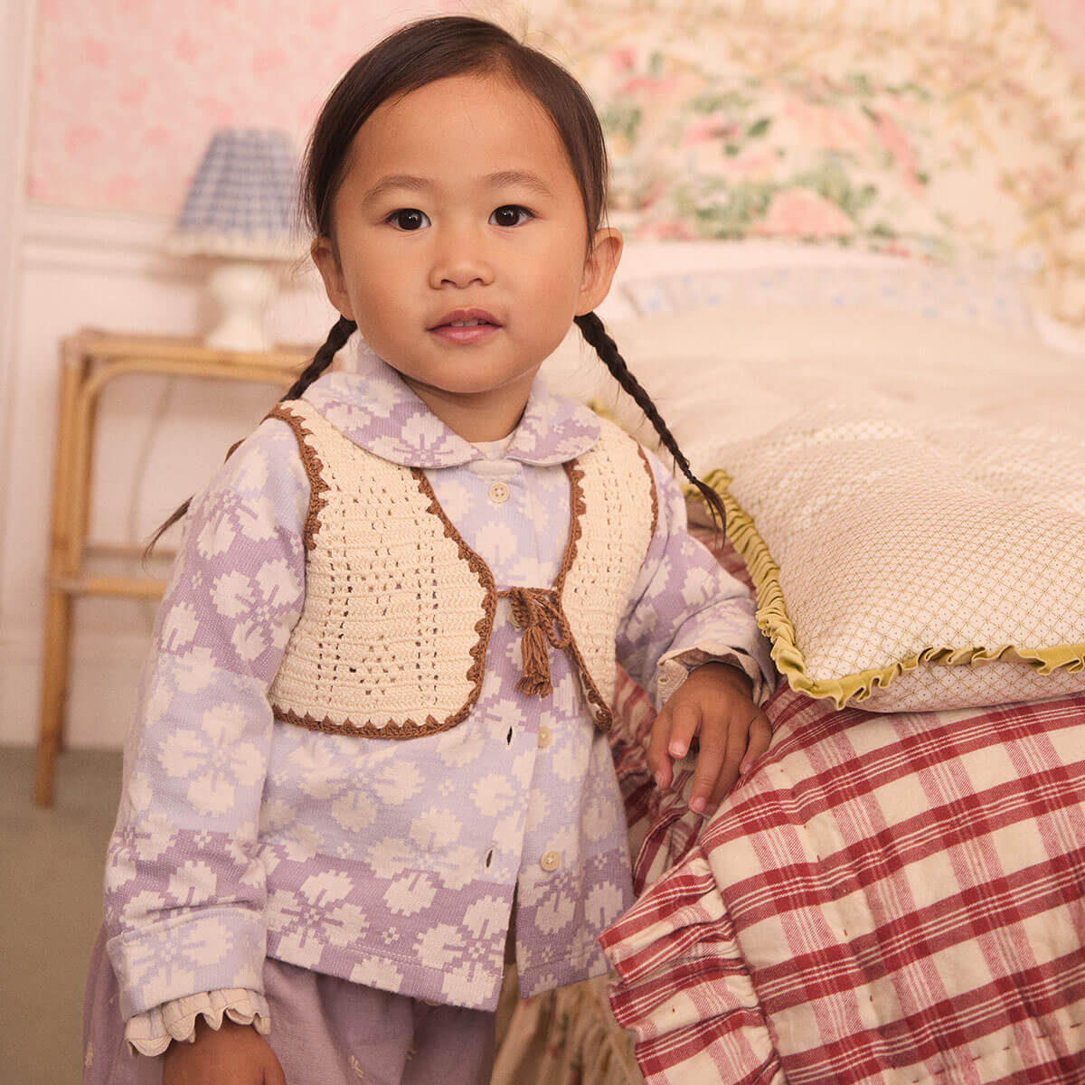 Baby Jersey Jane Cardigan in Icelandic Poppy by Apolina