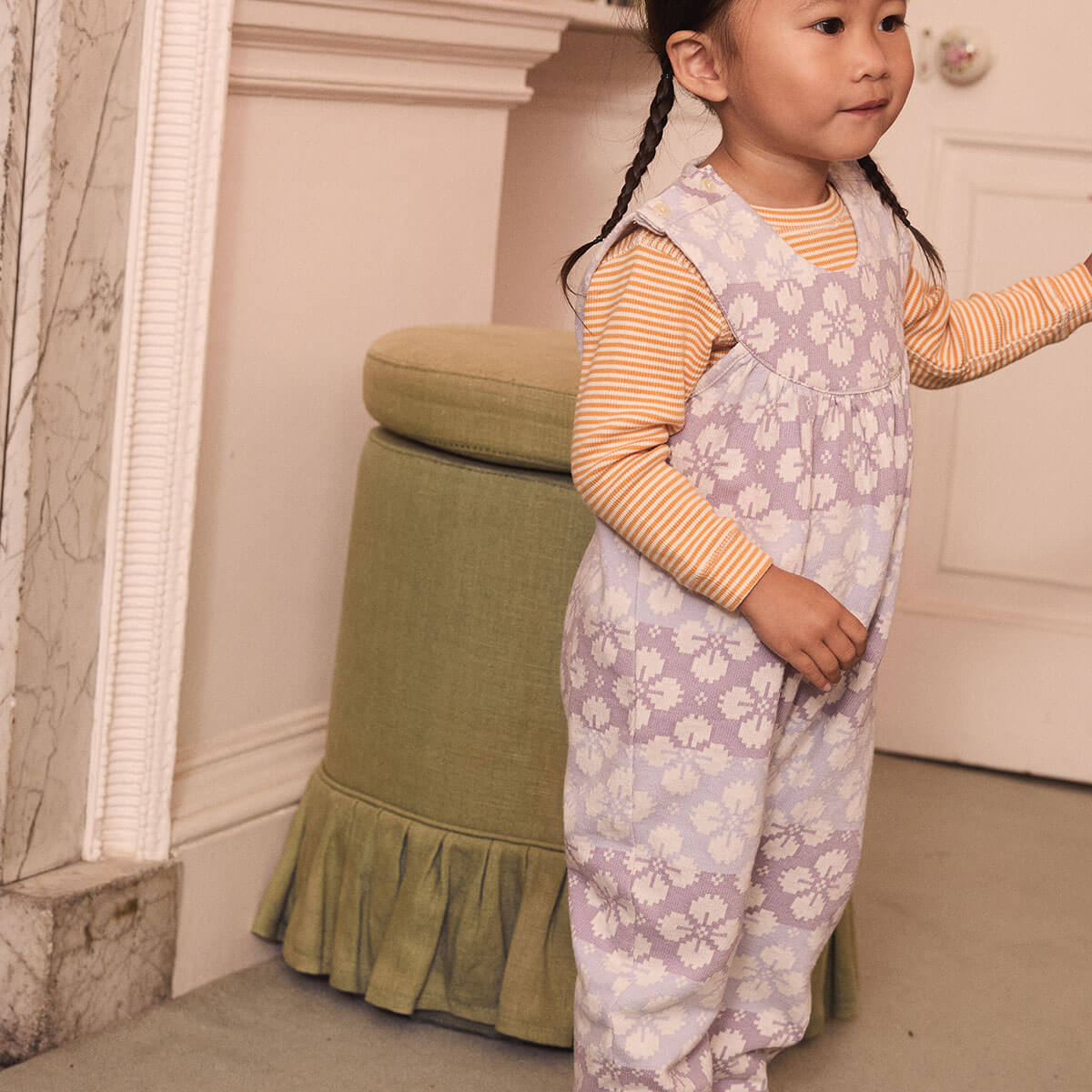 Baby Jersey Hilda Romper in Icelandic Poppy by Apolina