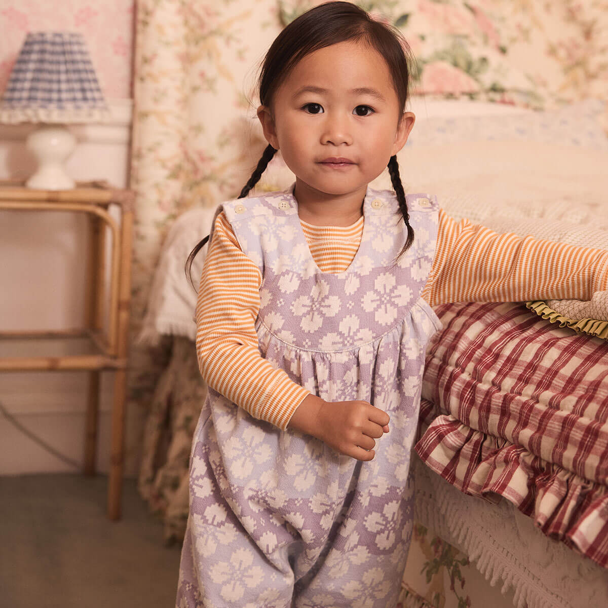 Baby Jersey Hilda Romper in Icelandic Poppy by Apolina