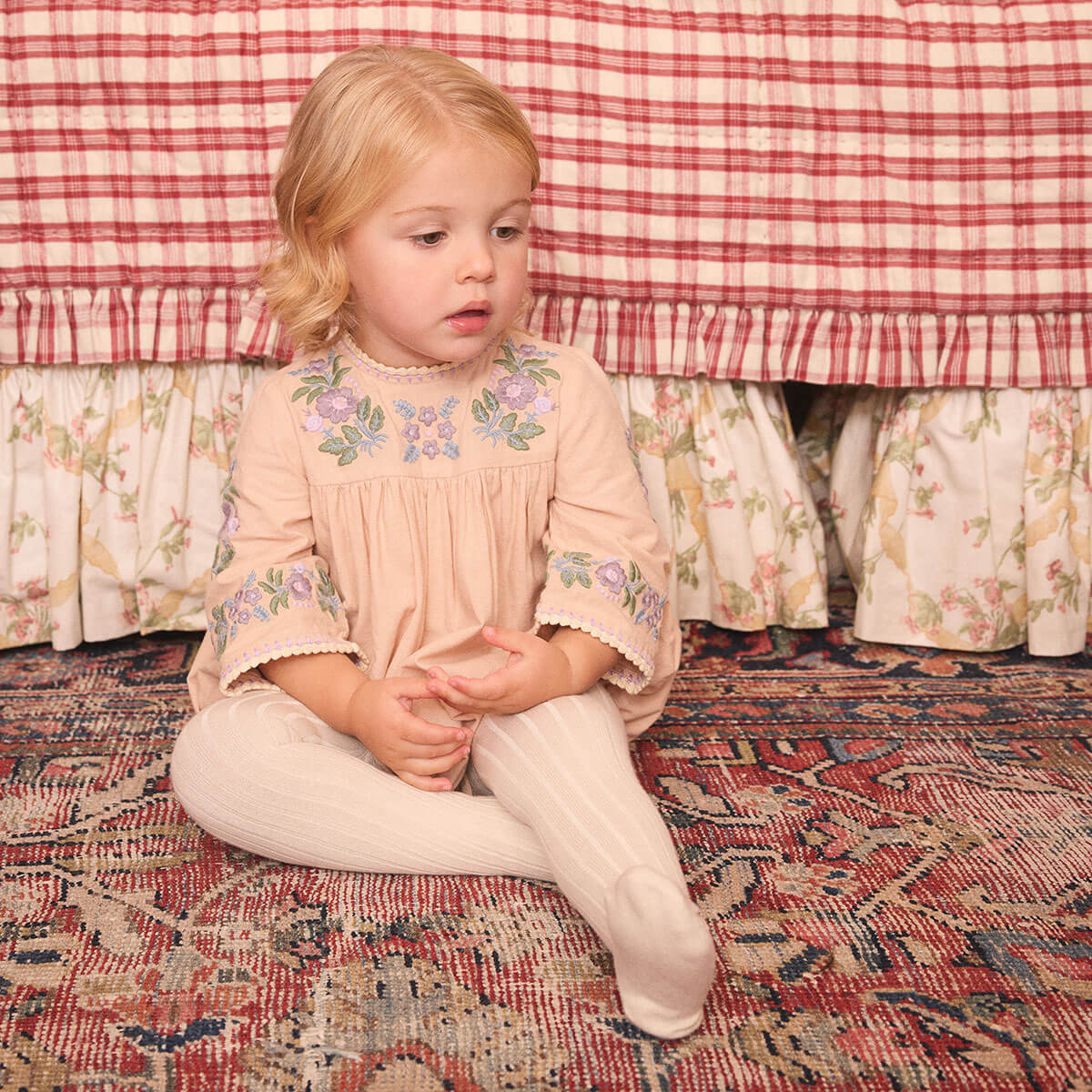 Baby Stevie Romper in Dried Rose by Apolina