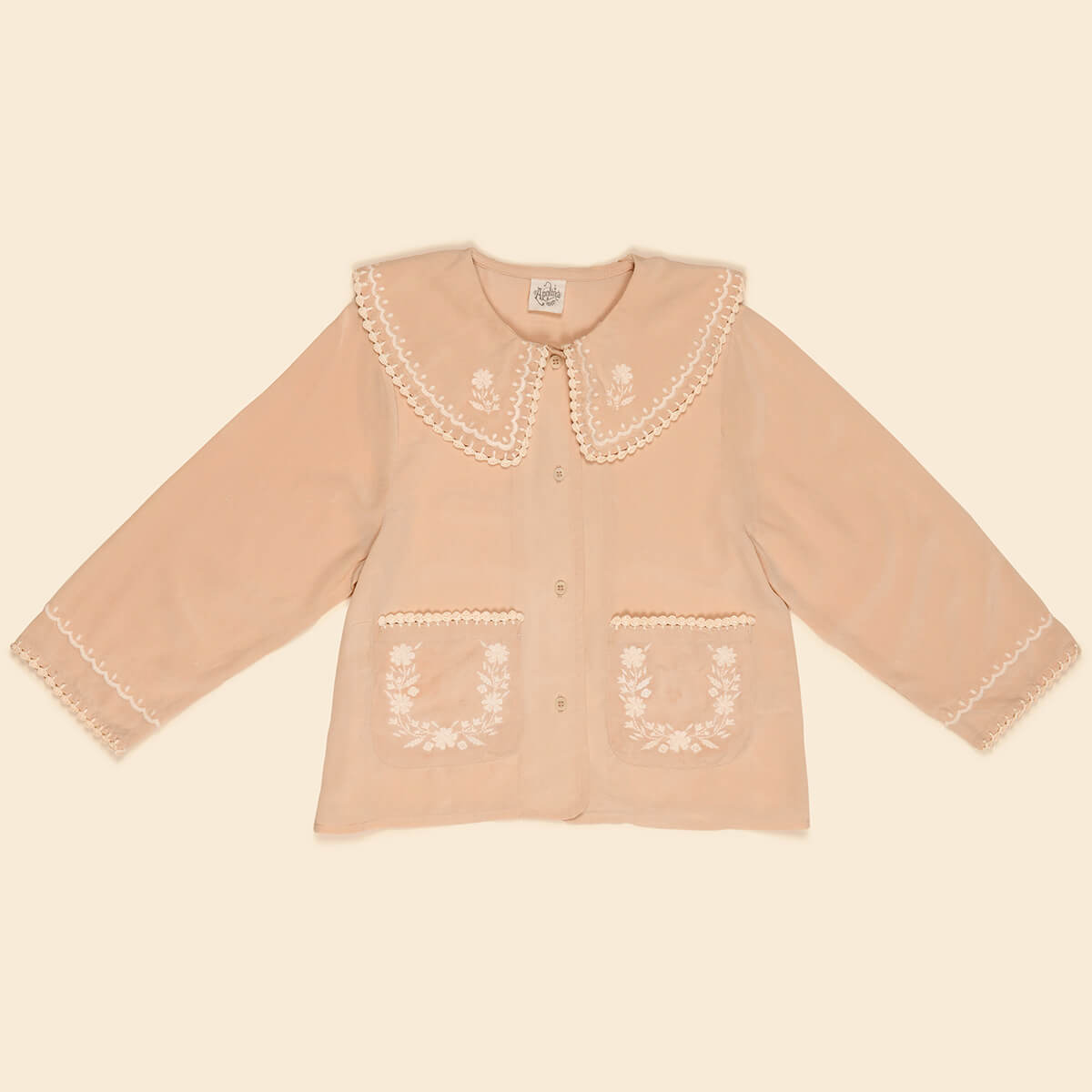 Clara Silk Blouse in Dried Rose by Apolina
