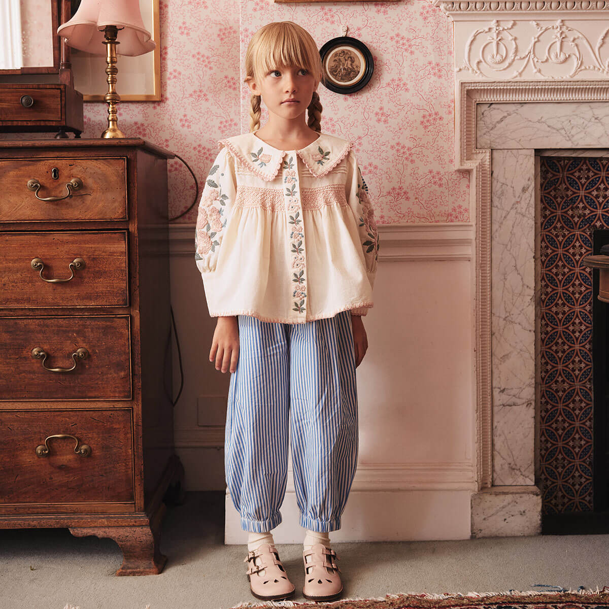 Lora Blouse in Milk-Cream by Apolina