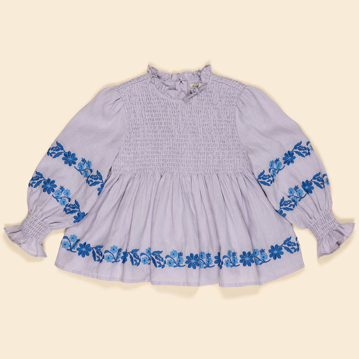 Mia Blouse in Violet Crème by Apolina
