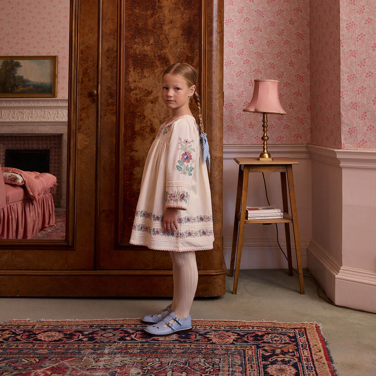 Stevie Dress in Milk-Cream by Apolina