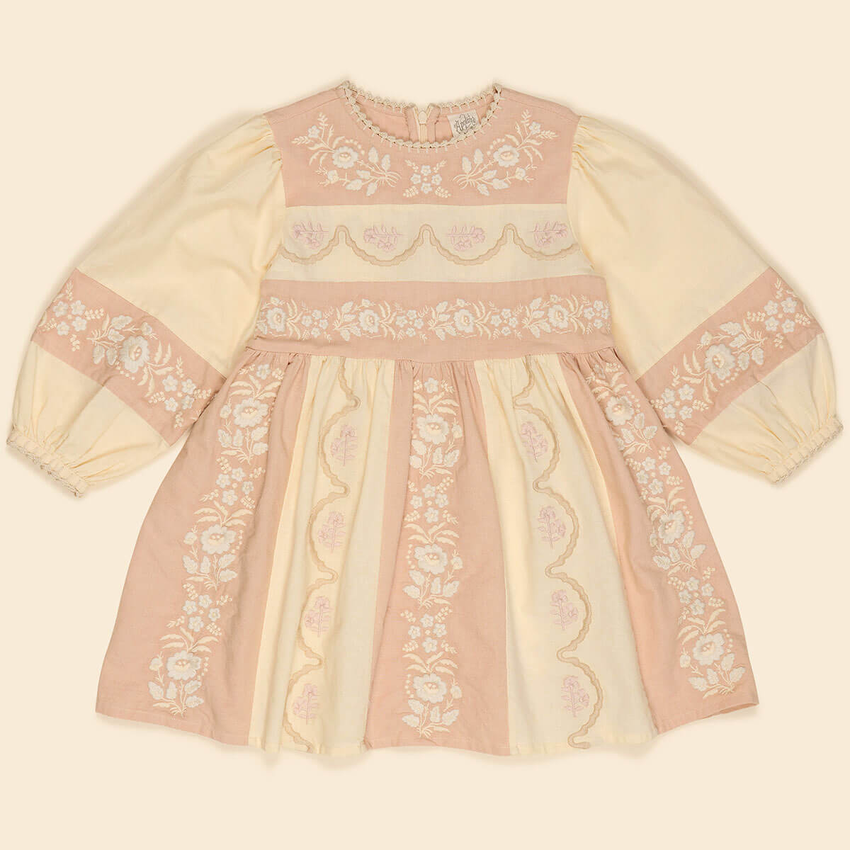 Wilma Dress in Dried Rose/Cream by Apolina