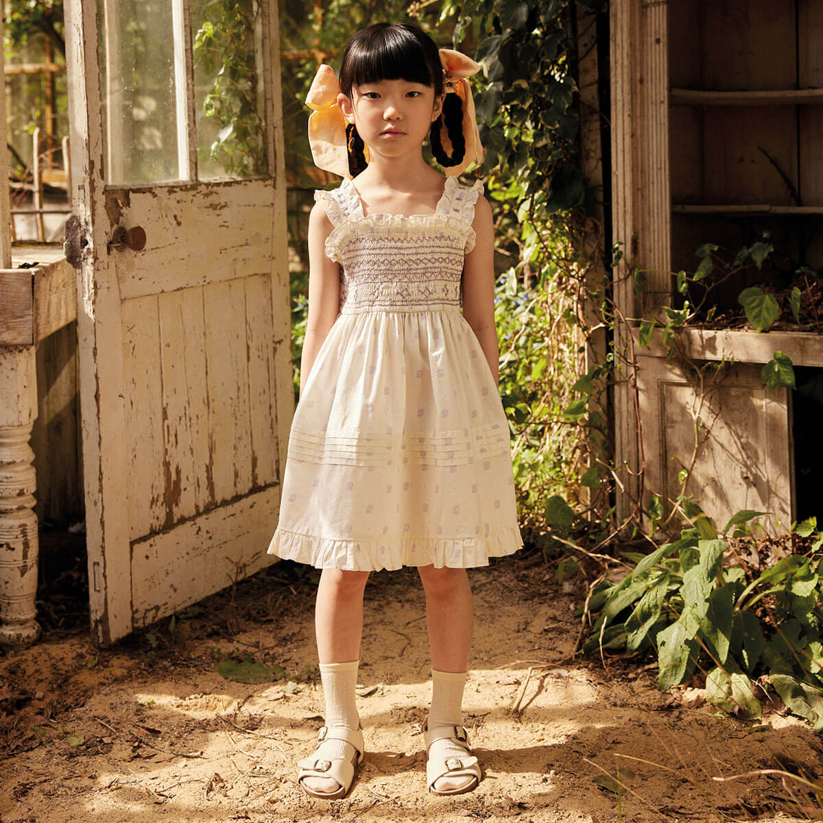 Margarette Dress in Studio Calico Cream by Apolina