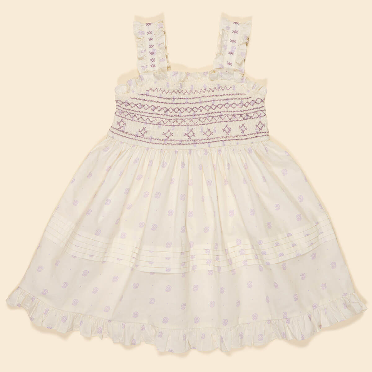 Margarette Dress in Studio Calico Cream by Apolina