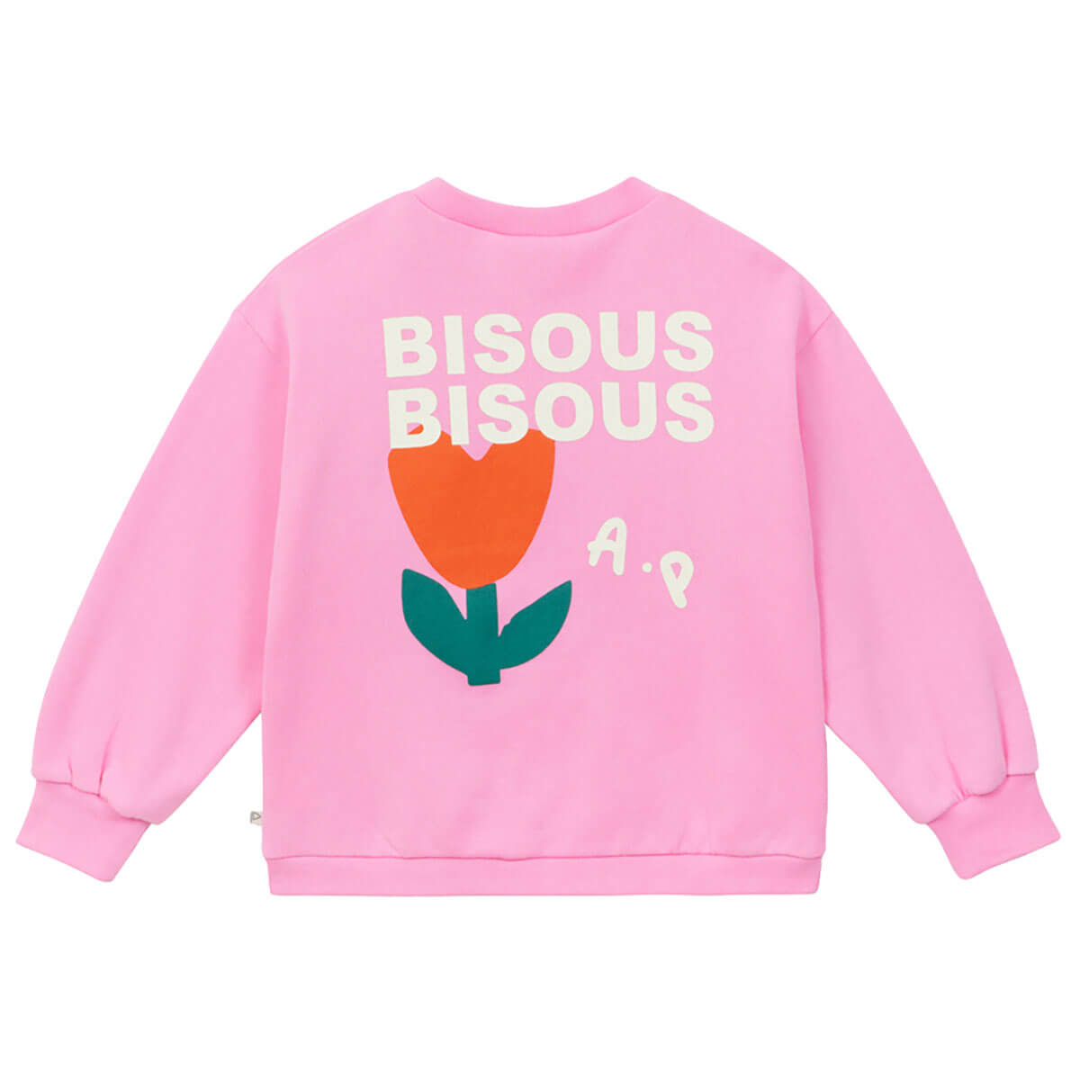 Bisous Bisous Sweatshirt in Bubblegum by Arsène & Les Pipelettes