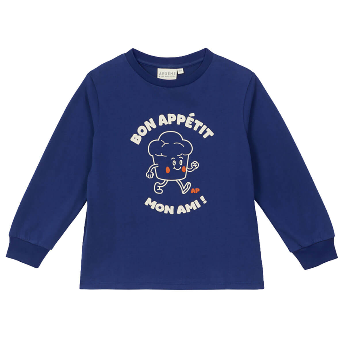 Bon Appetit My Friend T-Shirt in Navy by Arsène & Les Pipelettes