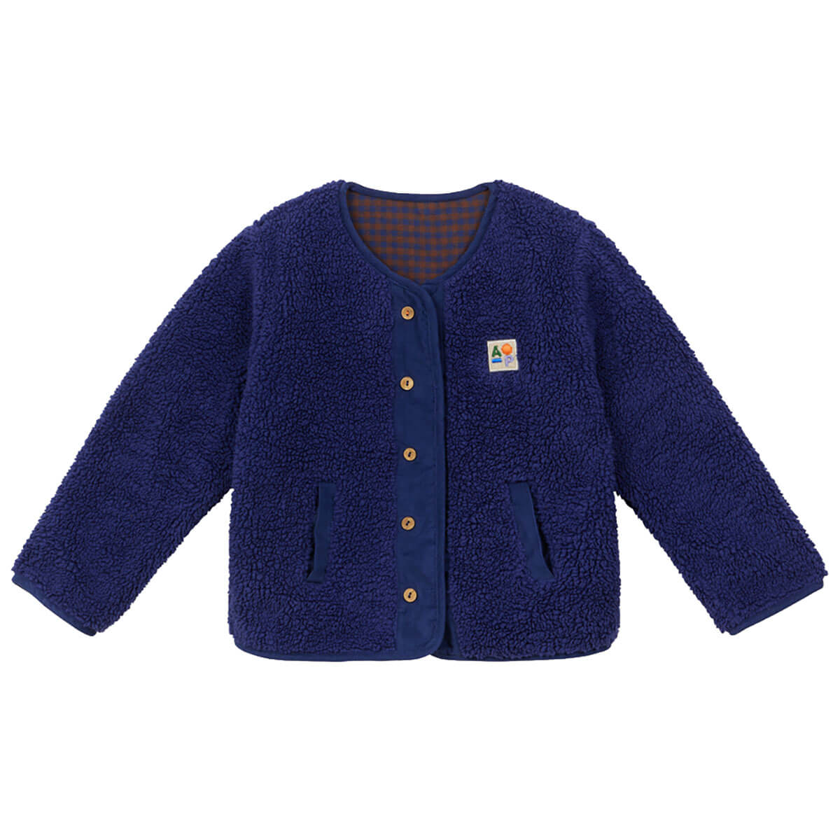 Reversible Sherpa Jacket in Navy by Arsène & Les Pipelettes