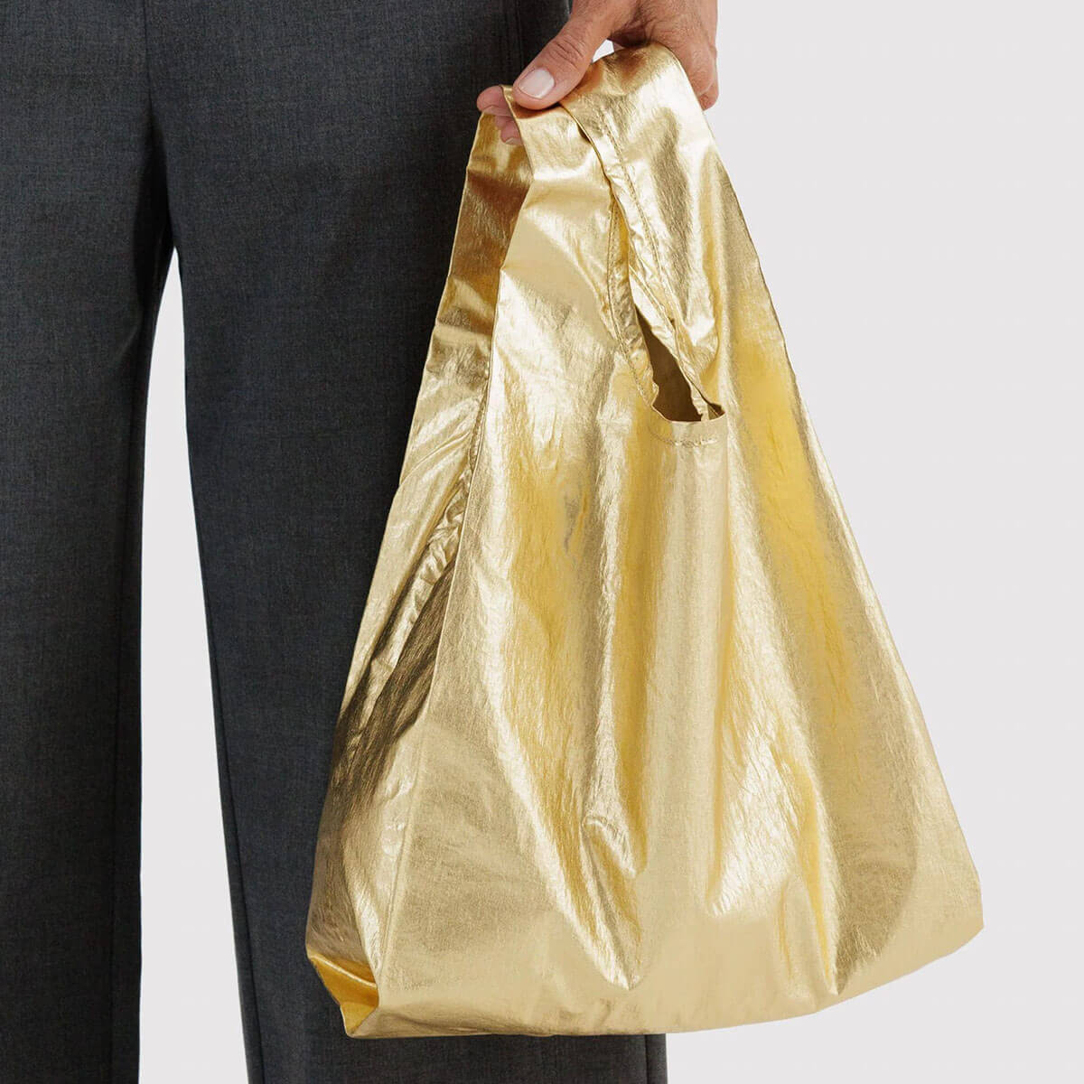 Baby Bag in Gold Metallic by Baggu