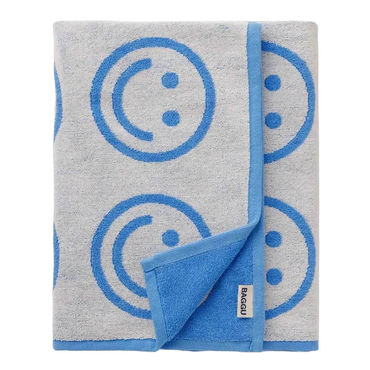 Bath Towel in Sky Blue Happy by Baggu