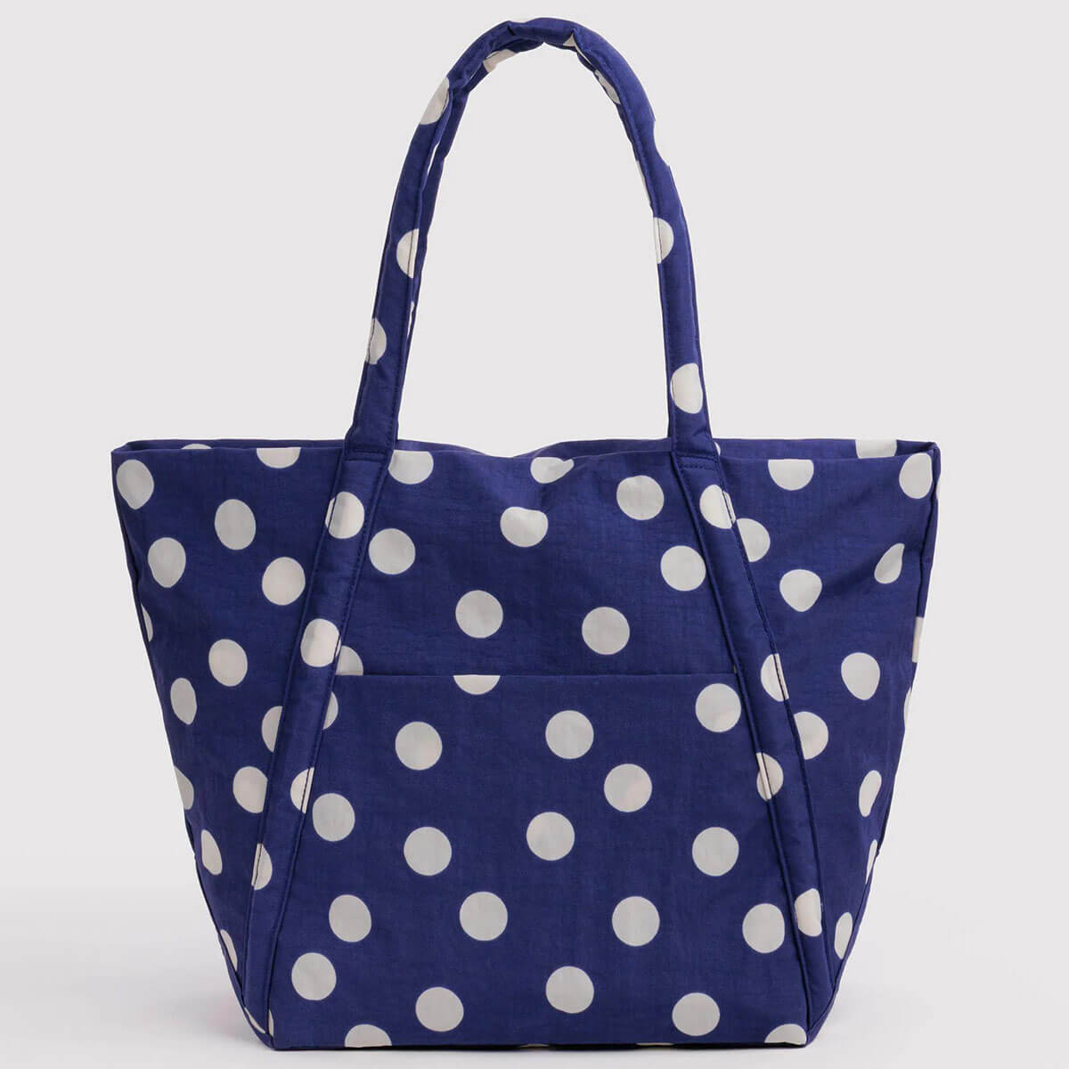 Cloud Bag in Navy And Cream Polka Dot by Baggu