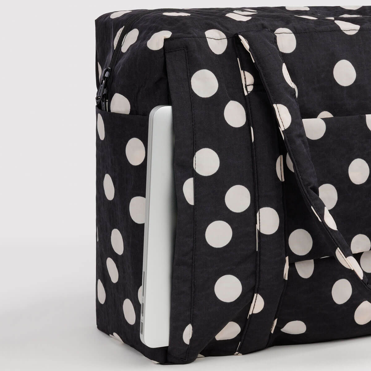 Cloud Carry-On Bag in Black And Cream Polka Dot by Baggu