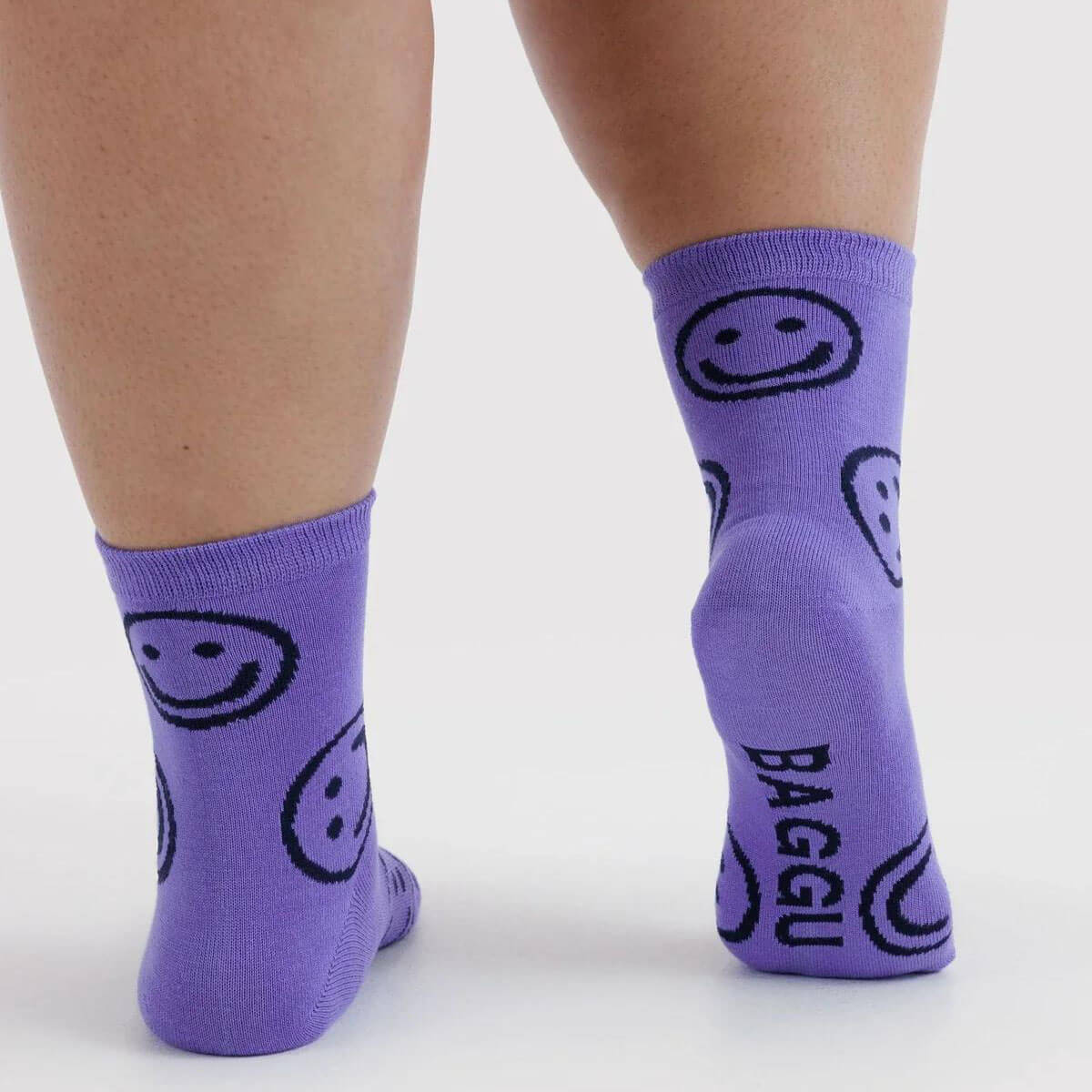 Crew Socks in Lavender Happy by Baggu
