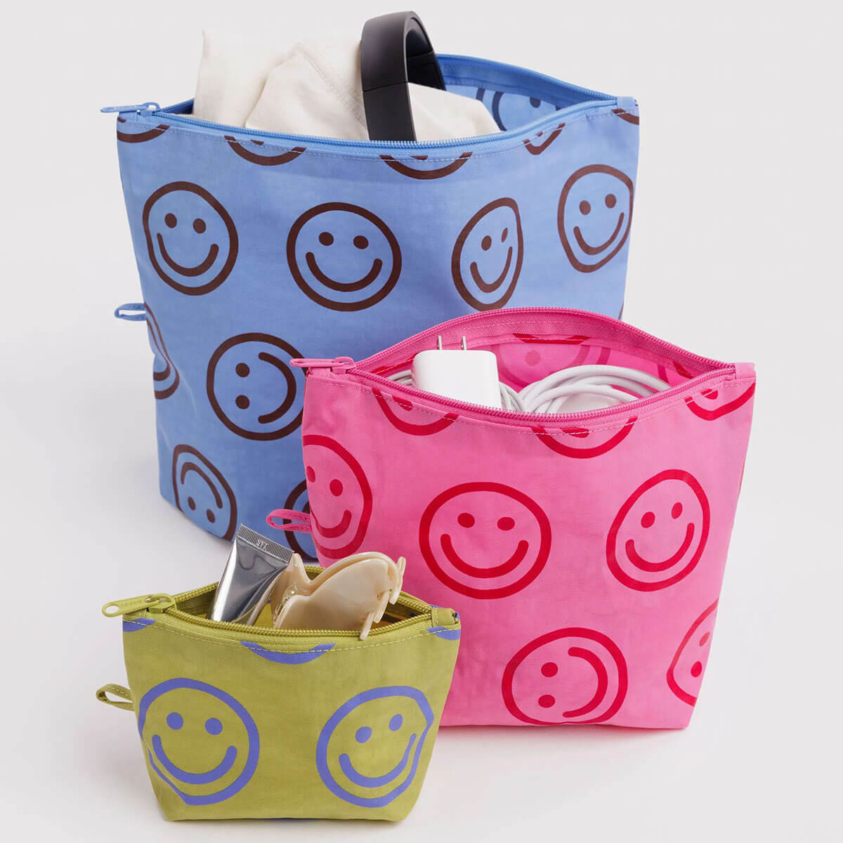 Go Pouch Set in Pop Happy Mix by Baggu