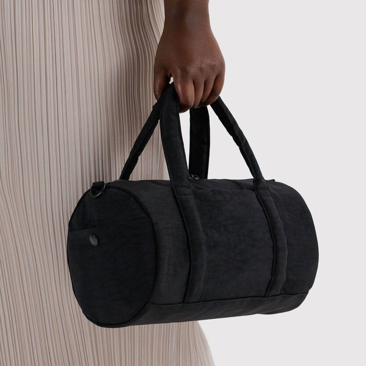 Nylon Duffle Bag in Black by Baggu