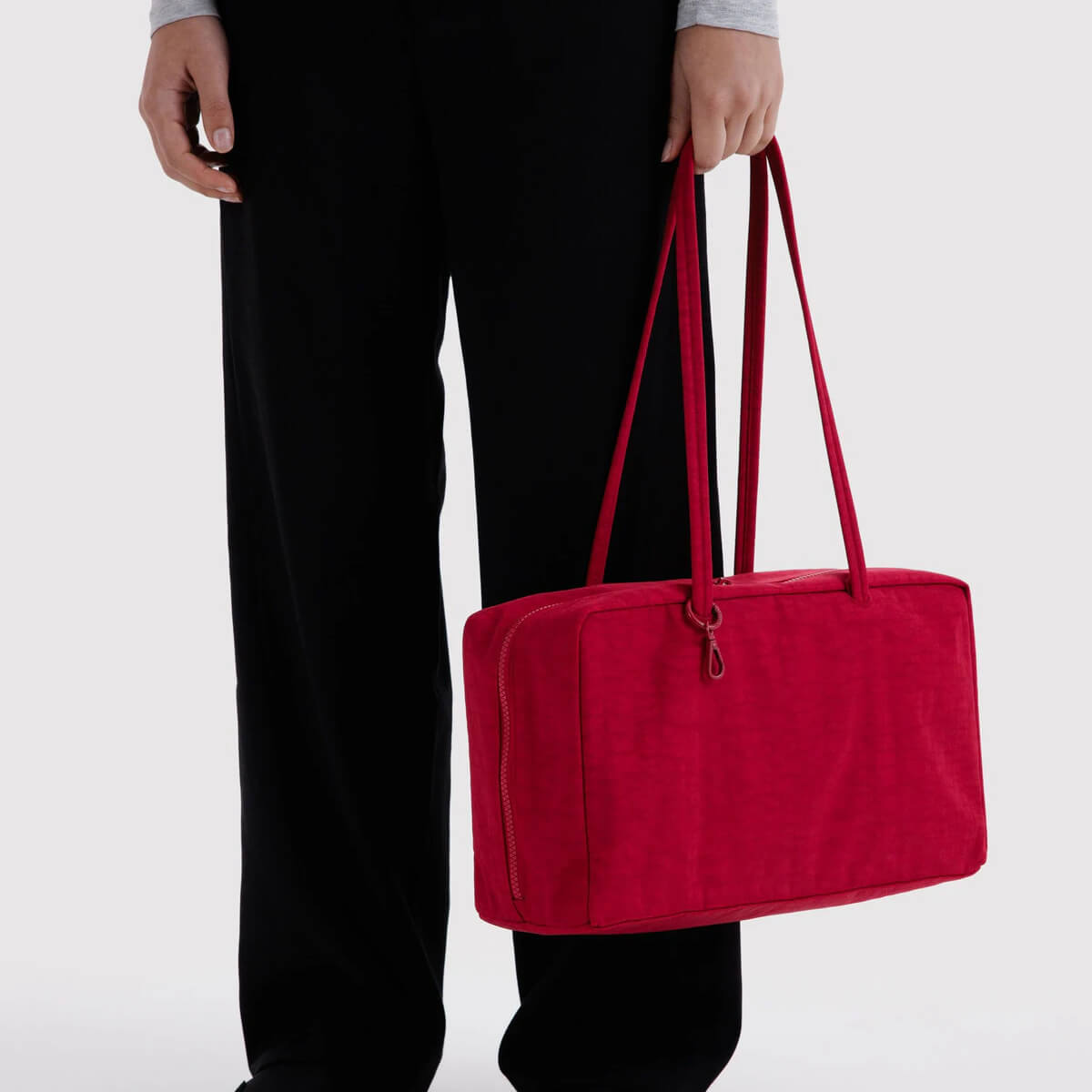 Medium Nylon Bowler Bag in Cherry by Baggu