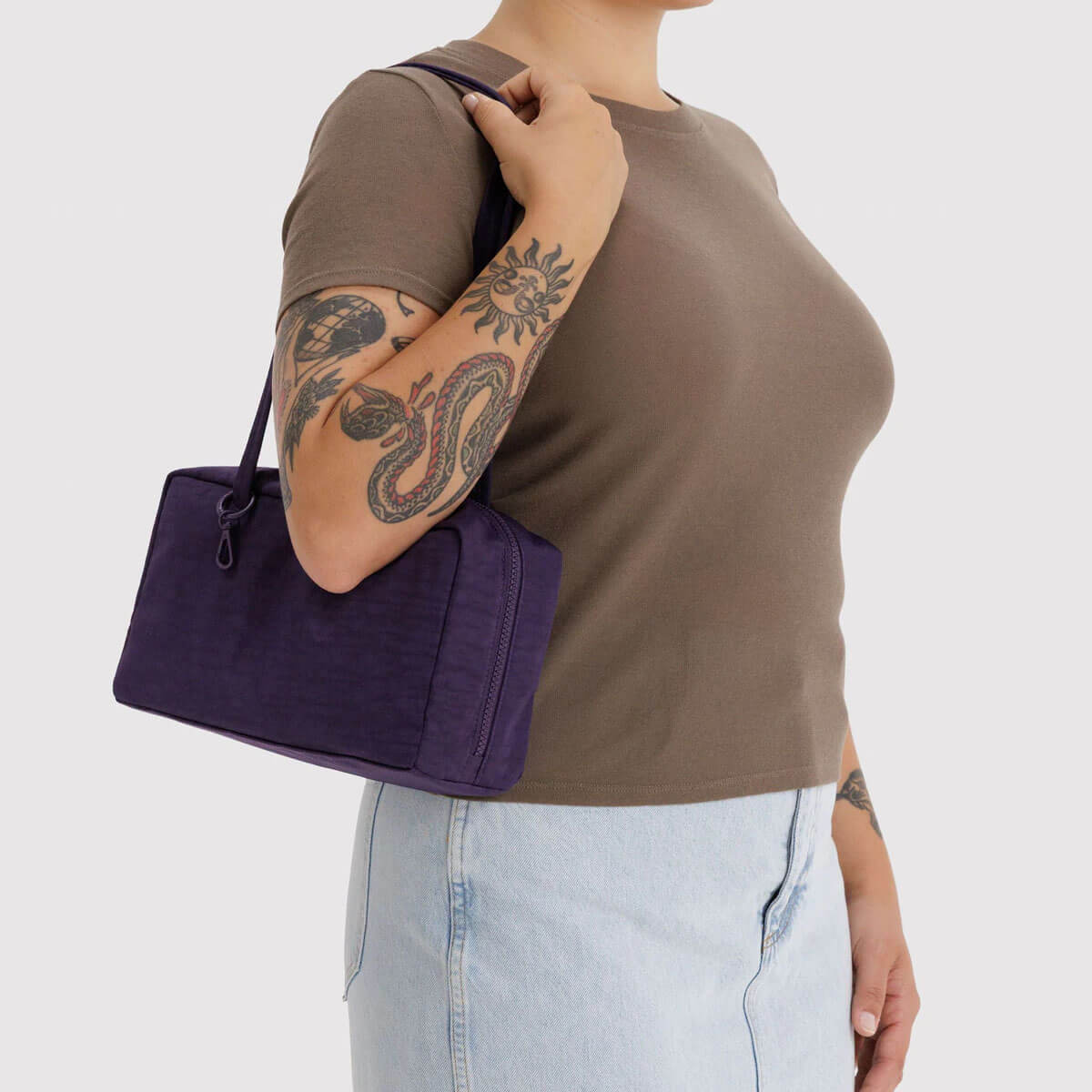 Nylon Bowler Bag in Fig by Baggu