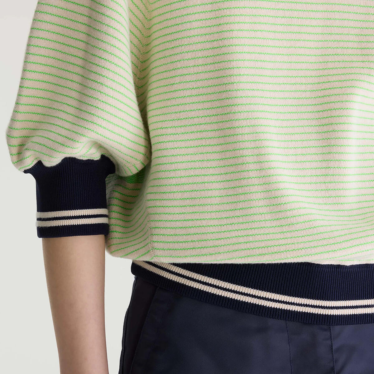 Anglet Crewneck Sweater in Ivory / Navy / Vegas by Bellerose