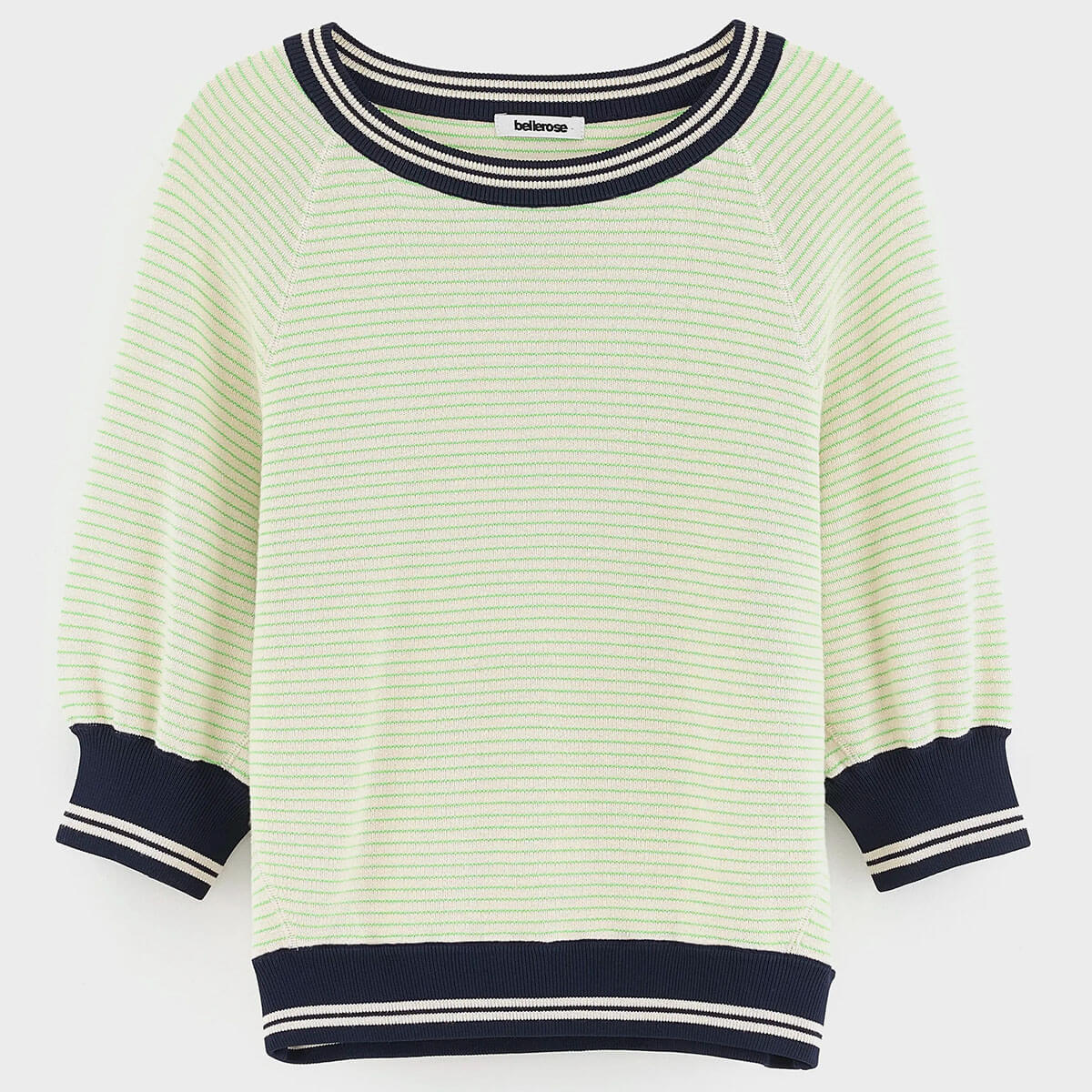Anglet Crewneck Sweater in Ivory / Navy / Vegas by Bellerose