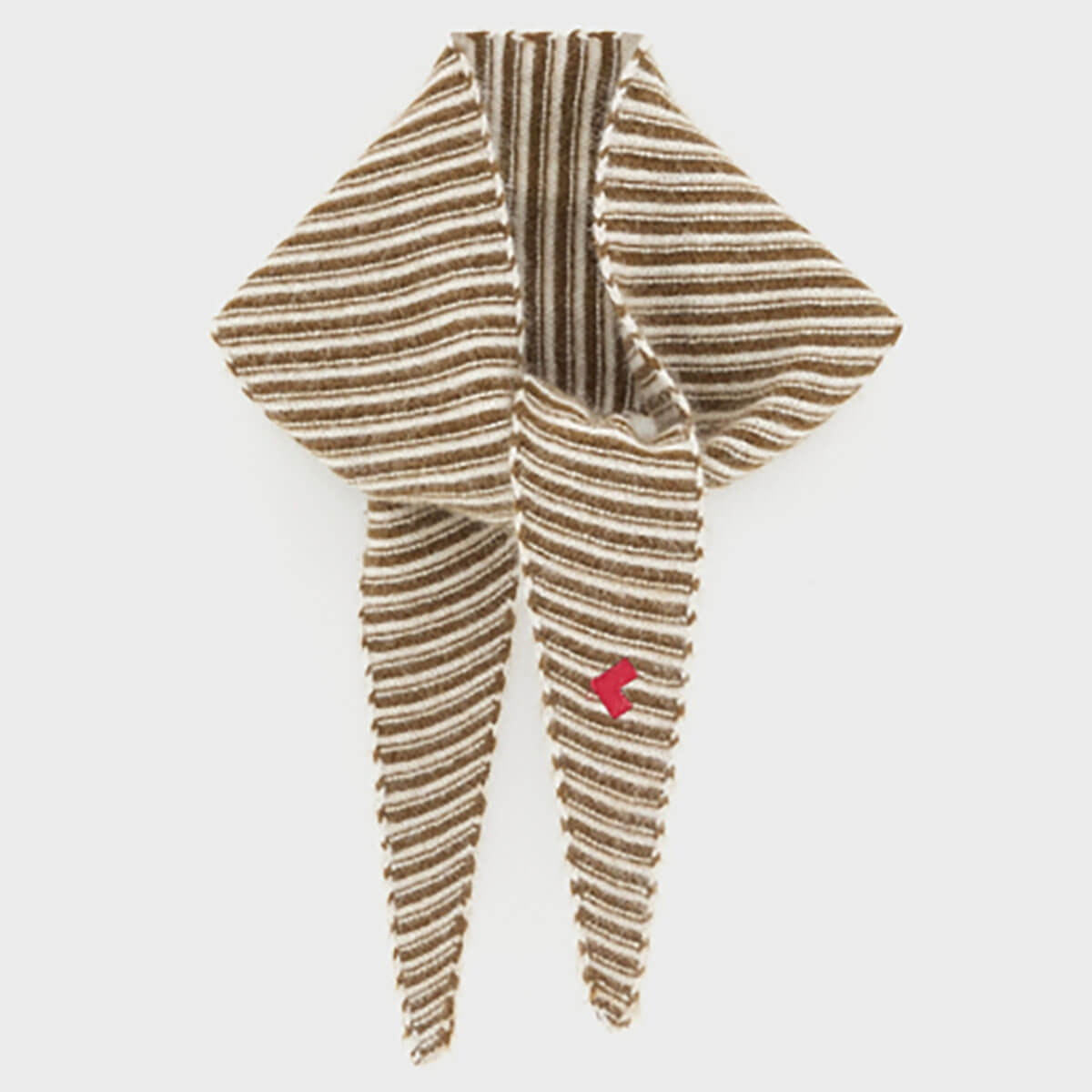 Dusol Triangle Scarf in Cream Stripe by Bellerose