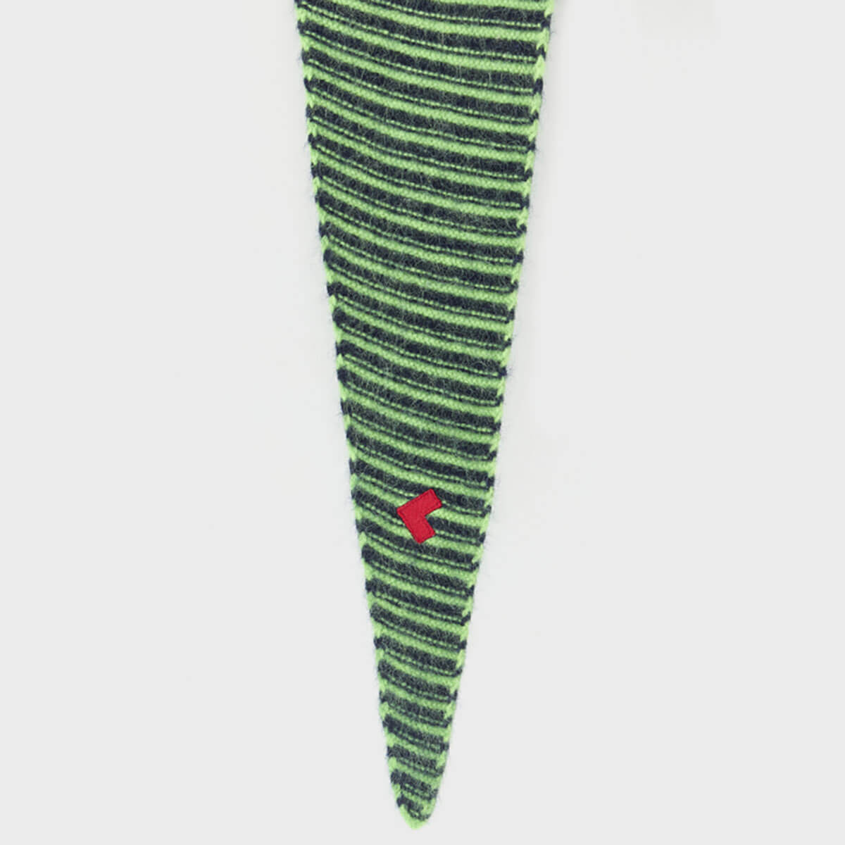 Dusol Triangle Scarf in Fluo Green Stripe by Bellerose