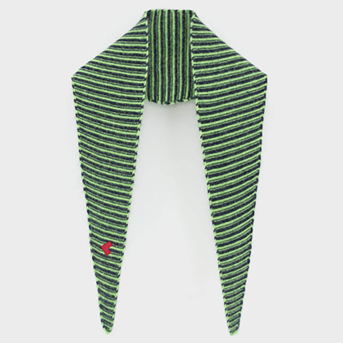 Dusol Triangle Scarf in Fluo Green Stripe by Bellerose