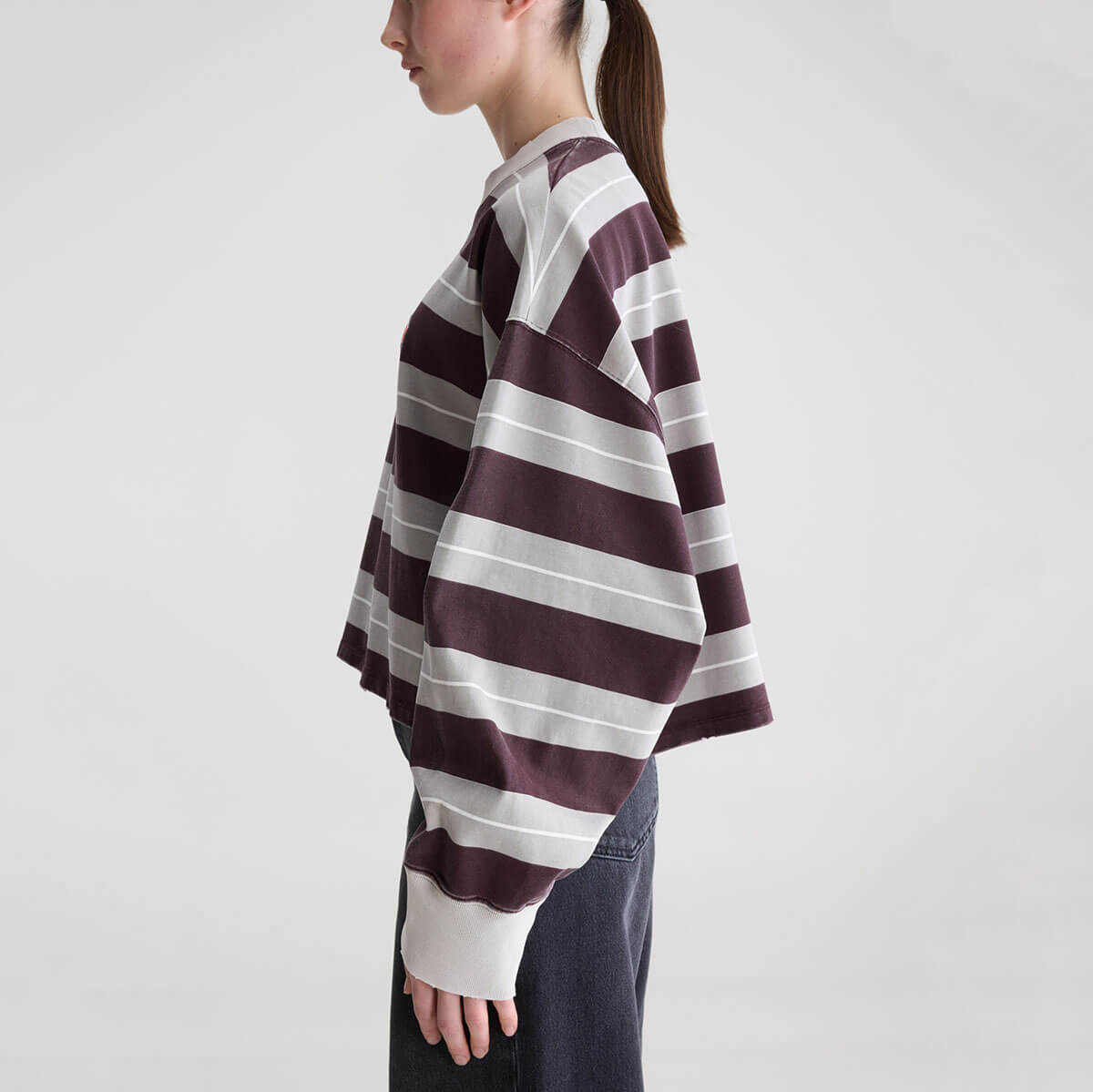 Franto Long Sleeve T-Shirt in Burgundy Stripe by Bellerose