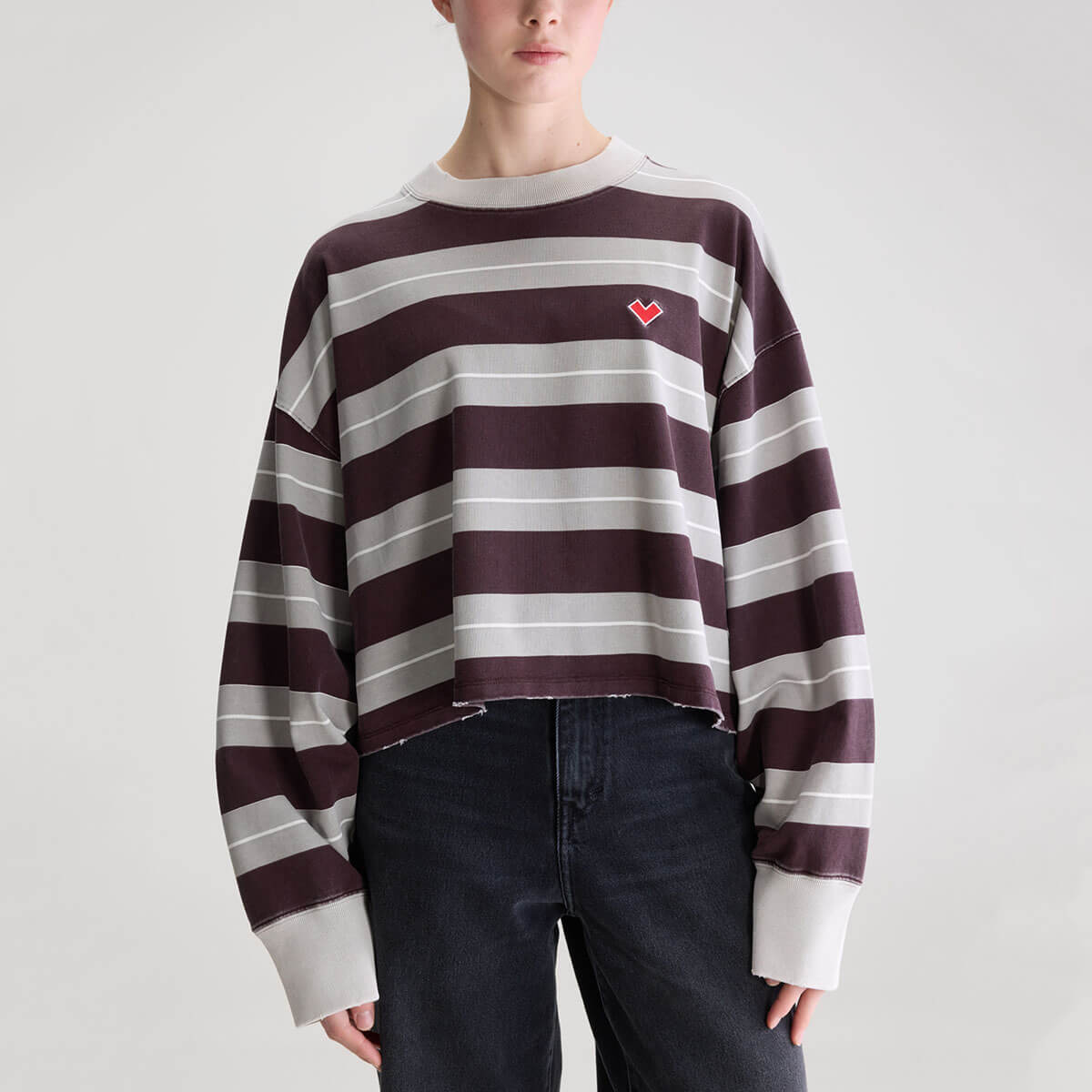 Franto Long Sleeve T-Shirt in Burgundy Stripe by Bellerose