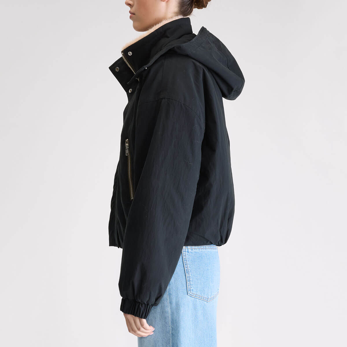 Herna Cropped Jacket in Black Beauty by Bellerose