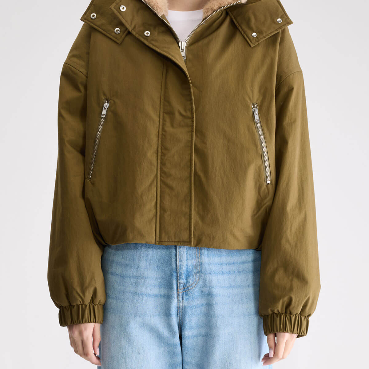 Herna Cropped Jacket in Military by Bellerose
