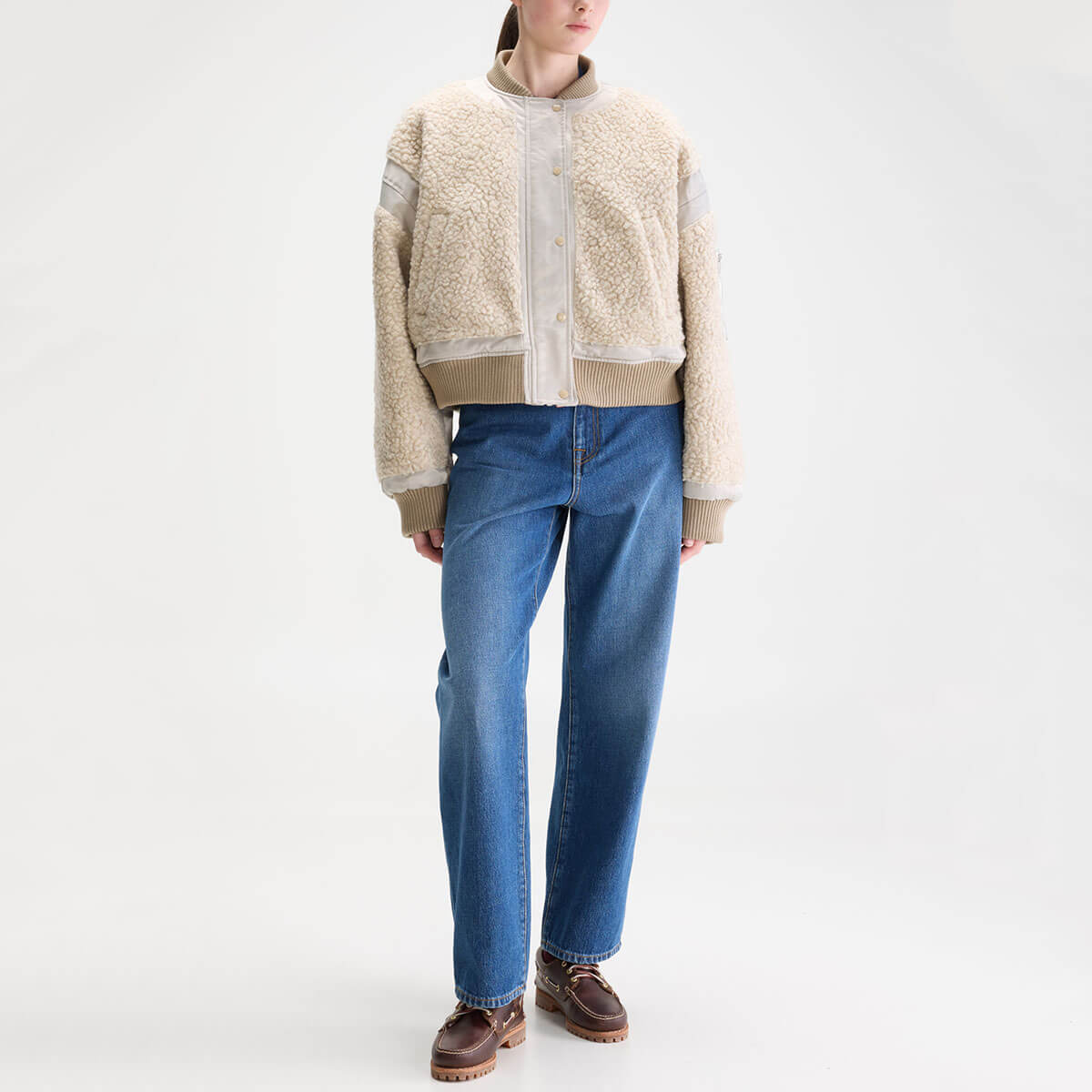 Jasher Reversible Bomber Jacket in Natural by Bellerose