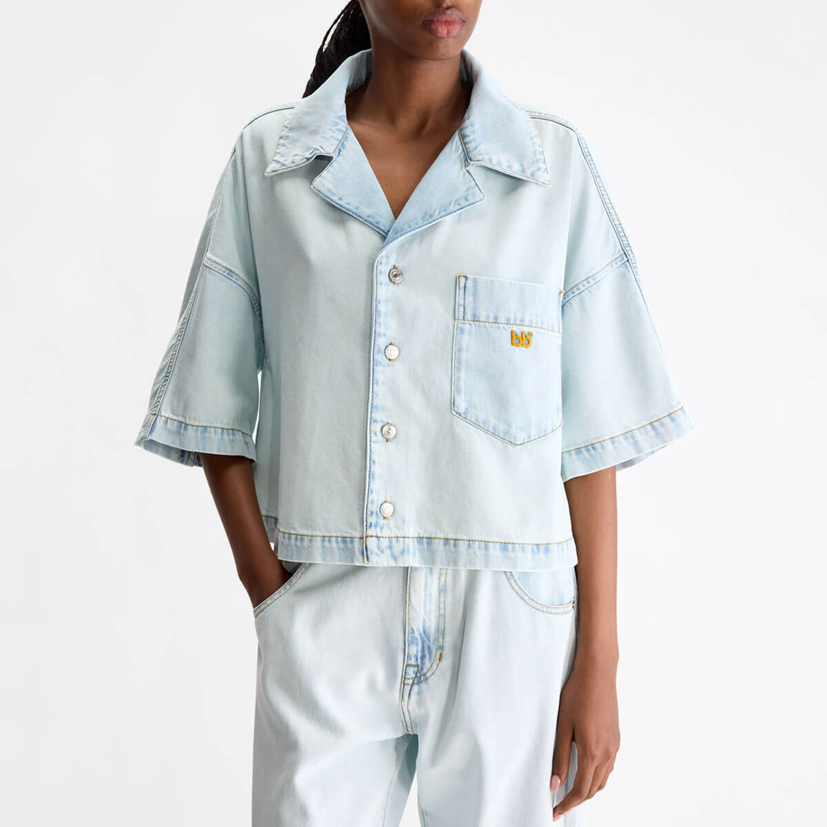 Poppa Shirt in Ice Bleach by Bellerose