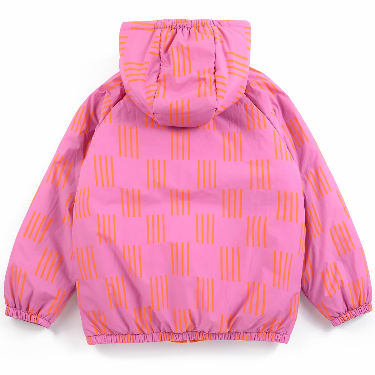 Almost Moiré All Over Reversible Anorak in Fuchsia by Bobo Choses