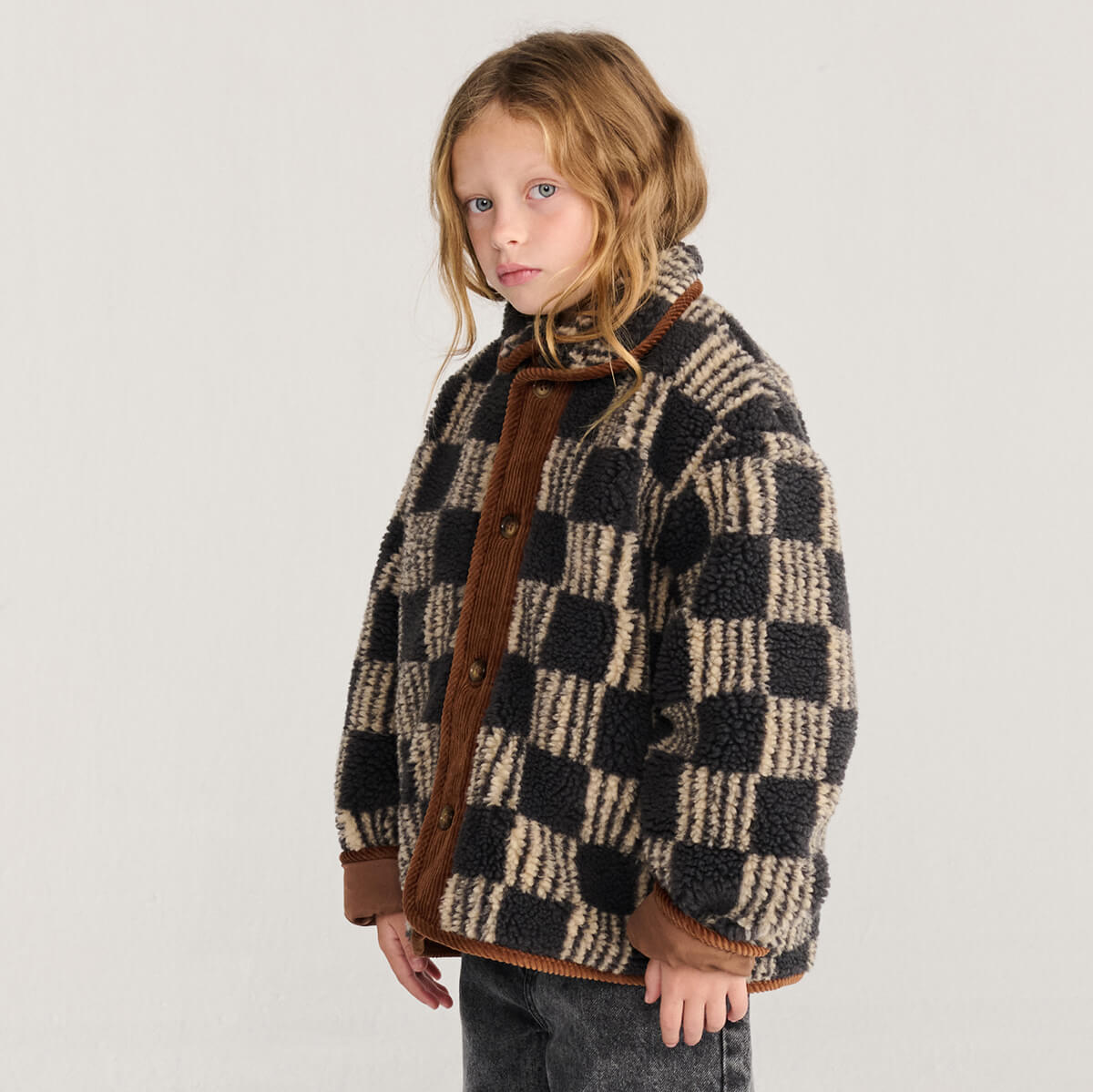 Almost Moiré All Over Sheepskin Jacket by Bobo Choses
