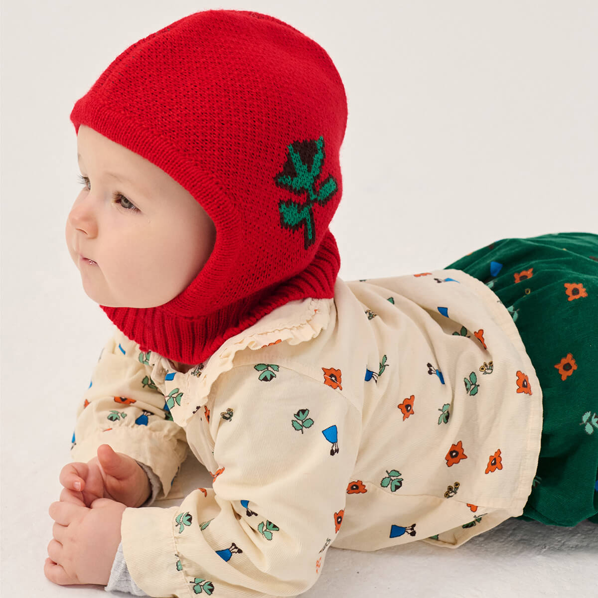 Blossom Knitted Baby Balaclava by Bobo Choses
