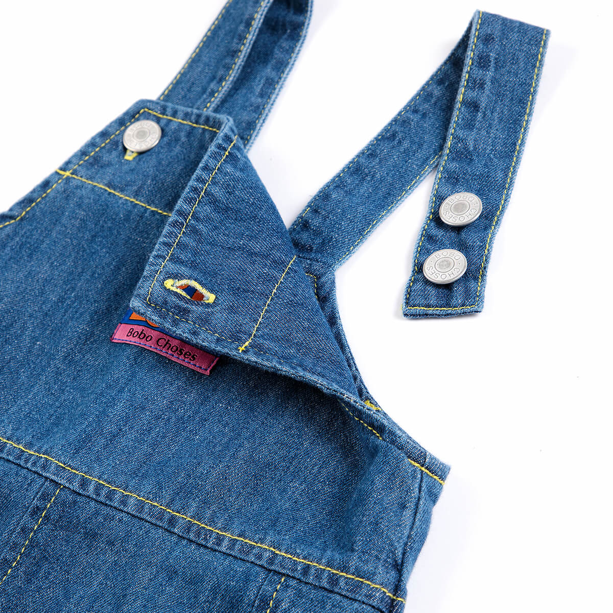 Booo Bo Choses Tag Denim Baby Overall by Bobo Choses
